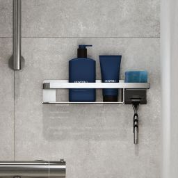 Tiger Caddy koszyk łazienkowy 32 cm z haczykiem stal szczotkowana 1401030946