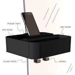 Tiger 2 Store półka prysznicowa przypinana czarna 1500310746