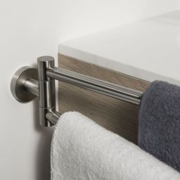 Tiger Boston wieszak na ręcznik 51 cm dwuramienny ruchomy stal nierdzewna szczotkowana 308730946