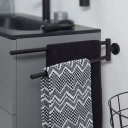 Tiger Boston wieszak na ręcznik dwuramienny czarny 308730746