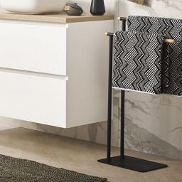 Tiger Boston wieszak na ręcznik ścienny czarny mat 309530746