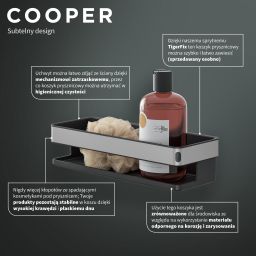 Tiger Cooper koszyk łazienkowy czarny 800234