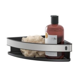 Tiger Cooper koszyk prysznicowy 21 cm narożny stal/czarny 800235