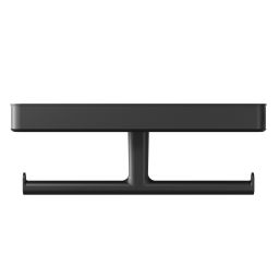 Tiger Carv uchwyt na papier toaletowy z półką czarny 800240