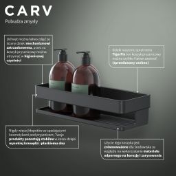 Tiger Carv koszyk łazienkowy czarny 800250