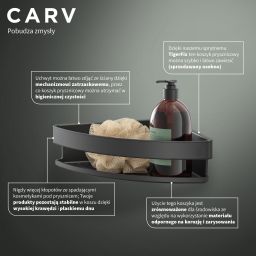 Tiger Carv koszyk łazienkowy narożny czarny 800251