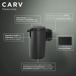 Tiger Carv dozownik do mydła 175 ml ścienny czarny 800252