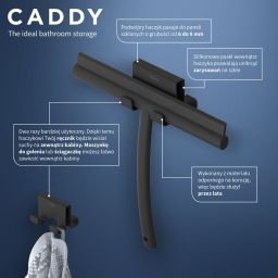 Tiger Caddy wieszak na ręcznik czarny 800294