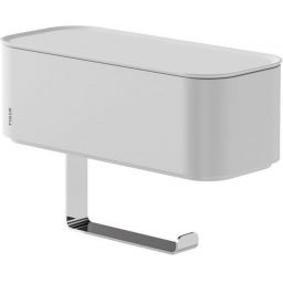 Tiger 2 store uchwyt na papier toaletowy z pojemnikiem do przechowywania biały 800379