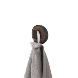 Tiger Noce wieszak na ręcznik duży czarny/efekt drewna 800418