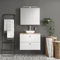 Tiger Maryport szafka 80 cm podumywalkowa wisząca biały mat 1495028801