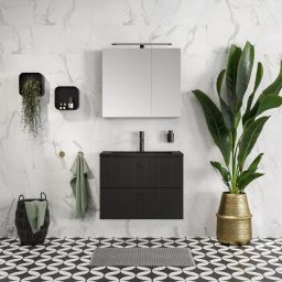 Tiger Maryport szafka 80 cm podumywalkowa wisząca czarny mat 1495028901