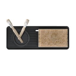 Tiger Carv półka łazienkowa 28 cm czarna 800249