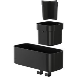 Tiger 2 store koszyk łazienkowy ścienny z haczykiem i pojemnikiem na akcesoria czarny 800374