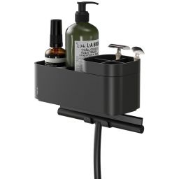 Tiger 2 store koszyk łazienkowy ścienny z haczykiem i pojemnikiem na akcesoria czarny 800374