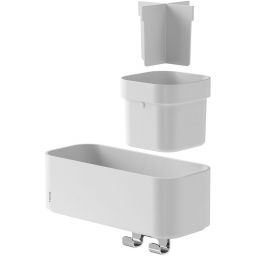 Tiger 2 store koszyk łazienkowy ścienny z haczykiem i pojemnikiem na akcesoria biały 800375
