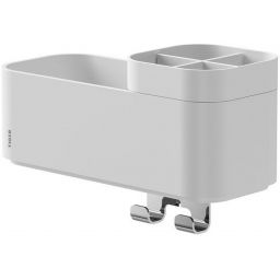 Tiger 2 store koszyk łazienkowy ścienny z haczykiem i pojemnikiem na akcesoria biały 800375