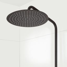 Tiger Twiss zestaw prysznicowy ścienny termostatyczny z deszczownicą czarny 1714840746