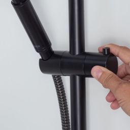 Tiger Splash Akcent zestaw prysznicowy ścienny czarny mat/mosiądz błyszczący 1714945644