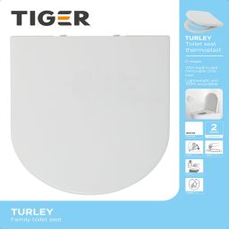Tiger Turley Family deska sedesowa wolnoopadająca biała 801075