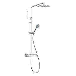 Tres Lex-Tres zestaw prysznicowy ścienny termostatyczny z deszczownicą chrom 1.90.214