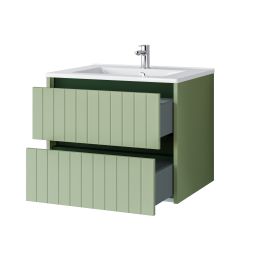 Uptrend Melito umywalka z szafką 60 cm szałwia mat 002-SU60-03+UP4530-600