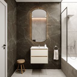 Uptrend Melito umywalka z szafką 70 cm almond mat 002-SU70-02+UP4530-700