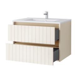 Uptrend Melito umywalka z szafką 70 cm almond mat 002-SU70-02+UP4530-700