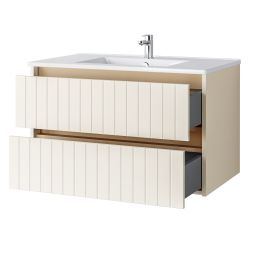 Uptrend Melito umywalka z szafką 80 cm almond mat 002-SU80-02+UP4530-800