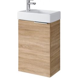 Uptrend Fika umywalka z szafką 40 cm biały połysk/dąb sonoma 003-SU40-04+TR41355