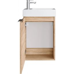 Uptrend Fika umywalka z szafką 40 cm biały połysk/dąb sonoma 003-SU40-04+TR41355