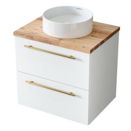 Uptrend Nava szafka z blatem 60,5x46x52,7 cm podumywalkowa stojąca biała 004SU6002999BL6001