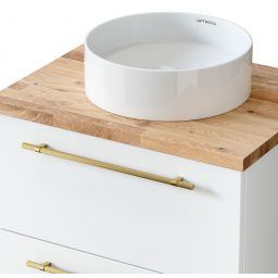 Uptrend Nava szafka z blatem 70,5x46x52,7 cm podumywalkowa stojąca biała 004SU7002999BL7001