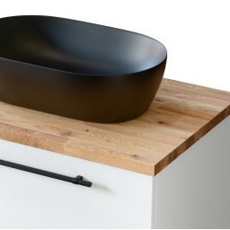 Uptrend Nava szafka z blatem 80,5x46x52,7 cm podumywalkowa wisząca biała 004SU8001999BL8001