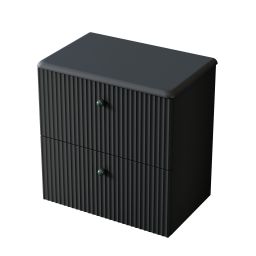 Uptrend Panarea szafka 59,6x38,2x60 cm podumywalkowa wisząca Obsidian Black mat 005BL6003