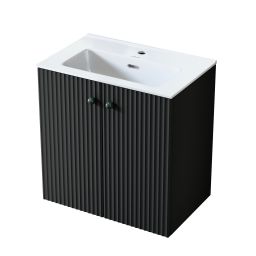 Uptrend Panarea szafka 59,6x38,2x60 cm podumywalkowa wisząca Obsidian Black mat 005SU6006