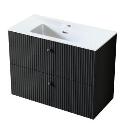 Uptrend Panarea szafka 79,6x38,2x60 cm podumywalkowa wisząca Obsidian Black mat 005SU6003