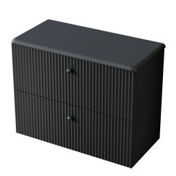 Uptrend Panarea szafka 79,6x38,2x60 cm podumywalkowa wisząca Obsidian Black mat 005SU6003