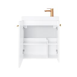 Uptrend Nook umywalka z szafką i uchwytami 55 cm biały mat/miedziany 010SU5502TR41366