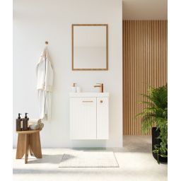 Uptrend Nook umywalka z szafką i uchwytami 55 cm biały mat/miedziany 010SU5502TR41366