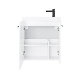 Uptrend Nook umywalka z szafką i uchwytami 55 cm biały mat/gun metal 010SU5503TR41366