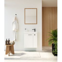 Uptrend Nook umywalka z szafką i uchwytami 55 cm biały mat/gun metal 010SU5503TR41366