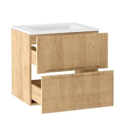 Uptrend Mavi umywalka z szafką 61 cm dąb hikora naturalna 012-SU60-02+UP4530-600