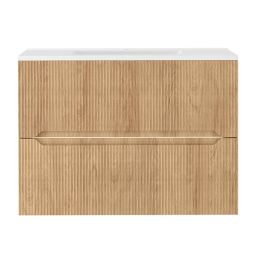 Uptrend Mavi umywalka z szafką 81 cm dąb hikora naturalna 012-SU80-02+UP4530-800