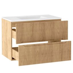 Uptrend Mavi umywalka z szafką 81 cm dąb hikora naturalna 012-SU80-02+UP4530-800