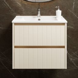 Uptrend Melito umywalka z szafką 70 cm almond mat 002-SU70-02+UP4530-700