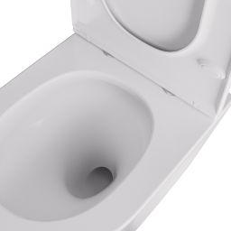 Uptrend Amaro miska WC z deską wolnoopadającą wisząca bez kołnierza ze spłukiwaniem wirowym biały połysk TR2217R