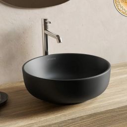Uptrend Sofia umywalka 38.5x38,5 cm nablatowa okrągła czarny mat UP4003-2-U18