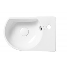 Uptrend Devo umywalka 40,5x27 cm ścienna półokrągła biały połysk STR4295