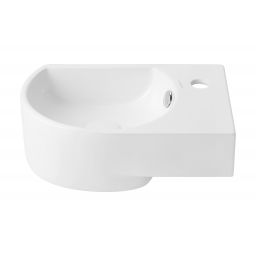 Uptrend Devo umywalka 40,5x27 cm ścienna półokrągła biały połysk STR4295